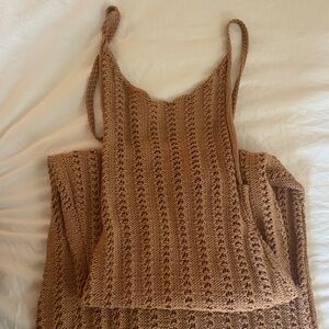 NWT SAVANNAH MORROW Cindy Crocheted Organic Cotton Maxi Dress